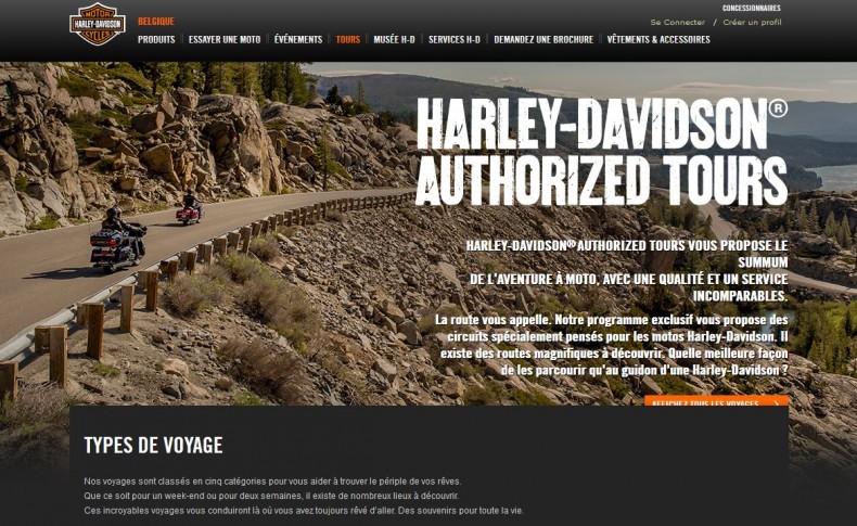 Le tour opérateur d’Harley-Davidson va vous faire voyager.