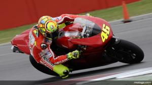 Rossi a Silverstone en Ducati 1198