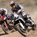 Marc Marquez and Joan Barreda riding the new CRF1000L Africa Twin