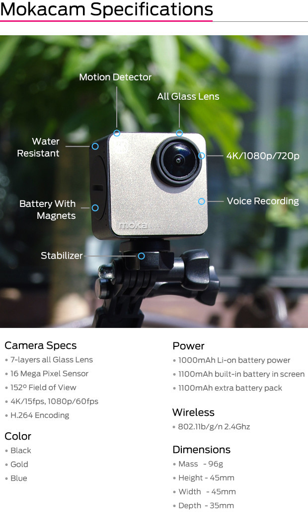 Un mini camera qui filme en 4K, la Mokacam
