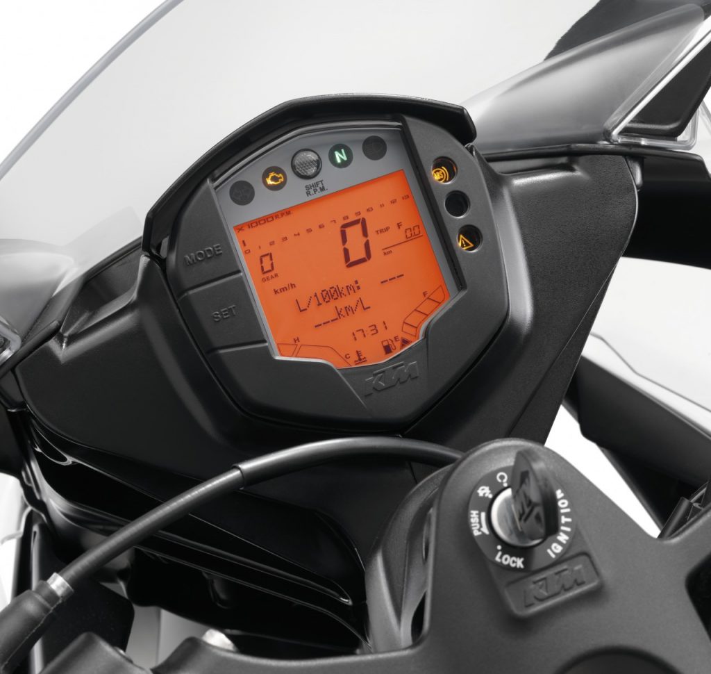 Pour une petite cylindrée, cette RC offre une instrumentation pléthorique.