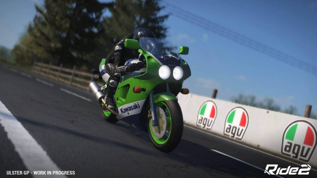 La possibilité de rouler sur de vieilles gloires est un plus de Ride 2; ici une ZRX 750 de1989