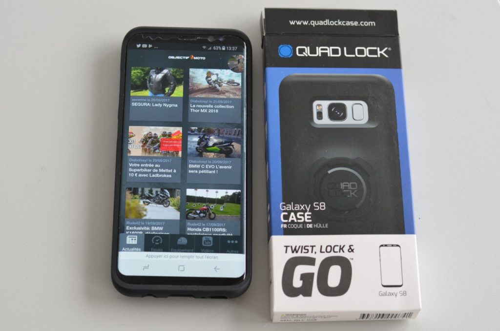 Votre Smartphone sur votre moto avec Quad Lock