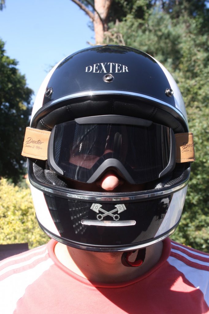 Casque Dexter Marty Pistons et masque Dexter Binocle, Vintage abordable.