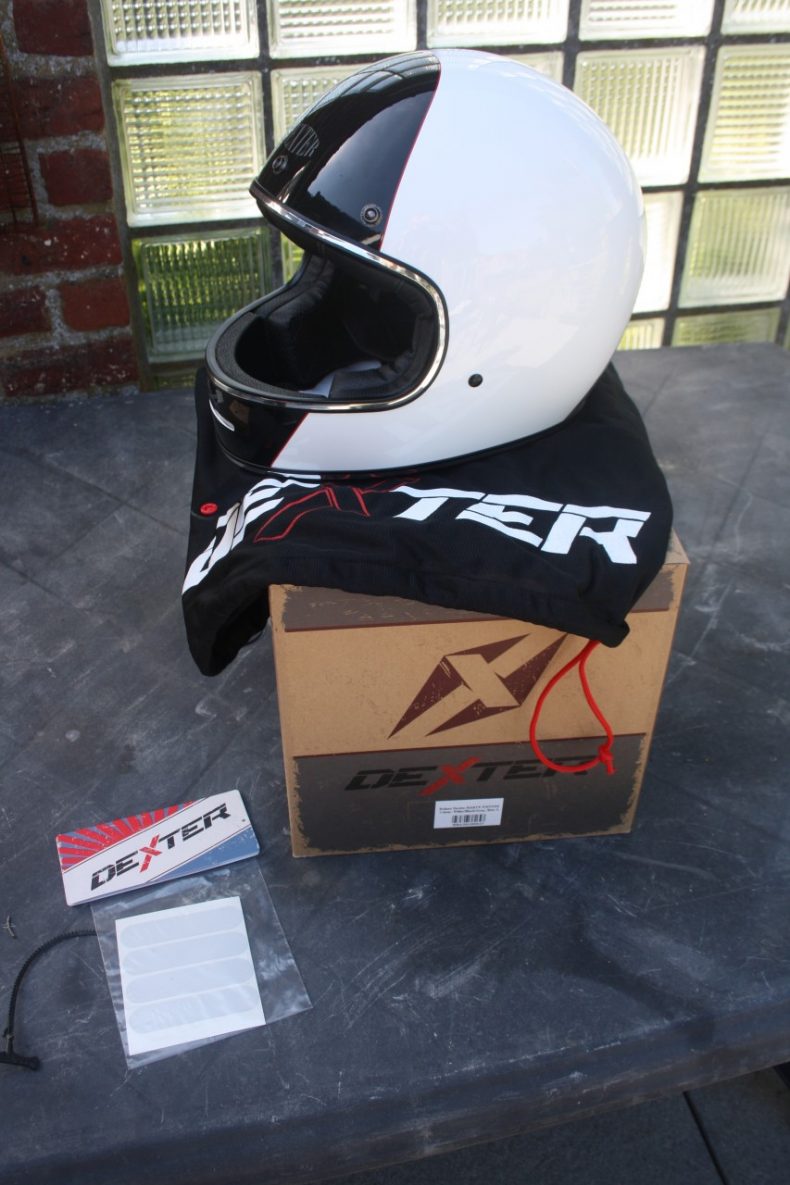 Casque Dexter Marty Pistons et masque Dexter Binocle, Vintage abordable.