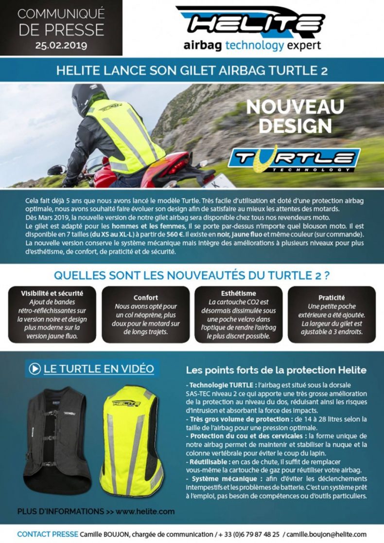 Le Turttle 2 d’Helite est dispo.
