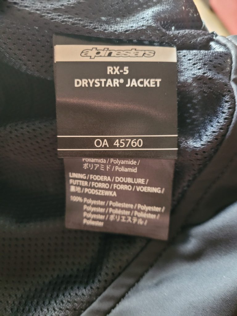 Alpinestars RX-5 Drystar Jacket, perfezione italiana