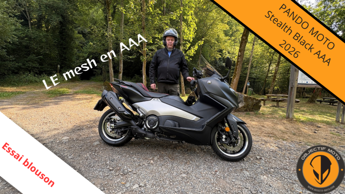 Essai blouson été Pando Moto Stealth Black AAA 2026